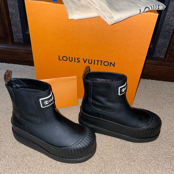 Louis Vuitton - Authenticated Ankle Boots - Cloth Black for Women, Good Condition